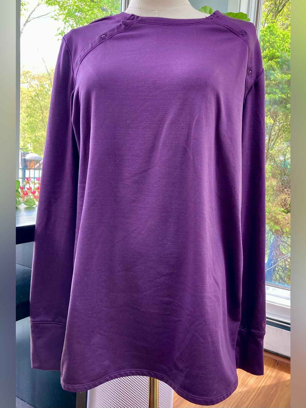 Cuddl Duds Thermawear Purple Long Sleeve Crew Neck Top Size L